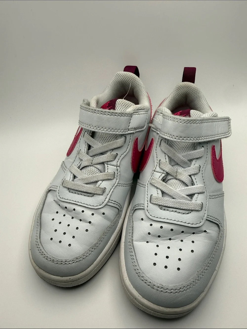 Nike Court Borough Low Recraft Kids Sneakers Gray Pink Athletic Shoes